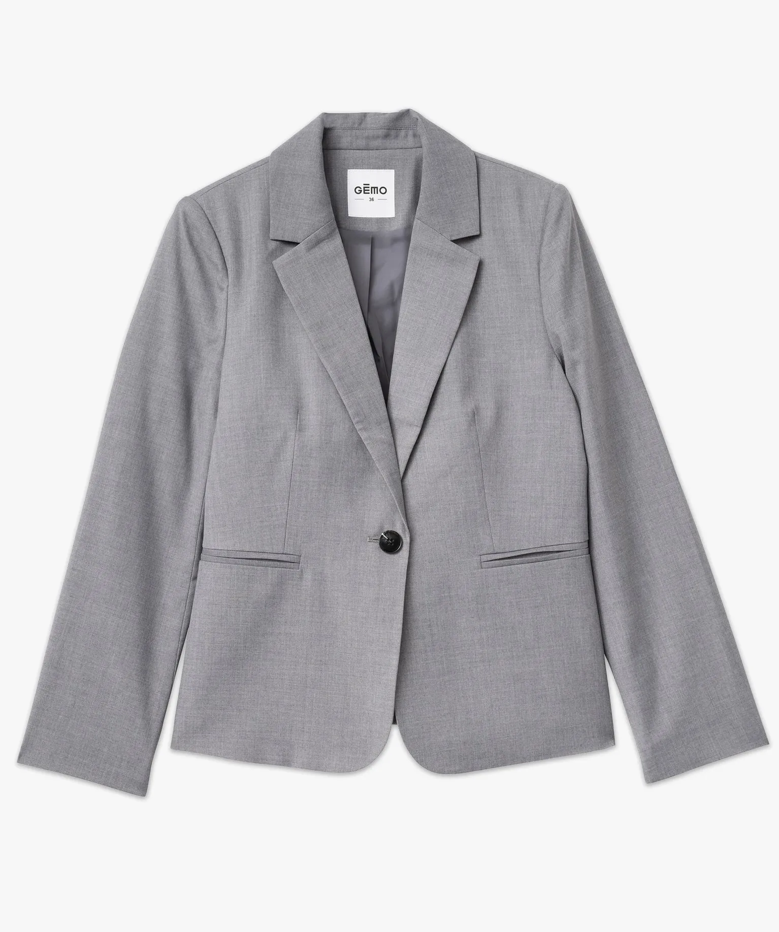 Veste de tailleur chinée femme gris clair