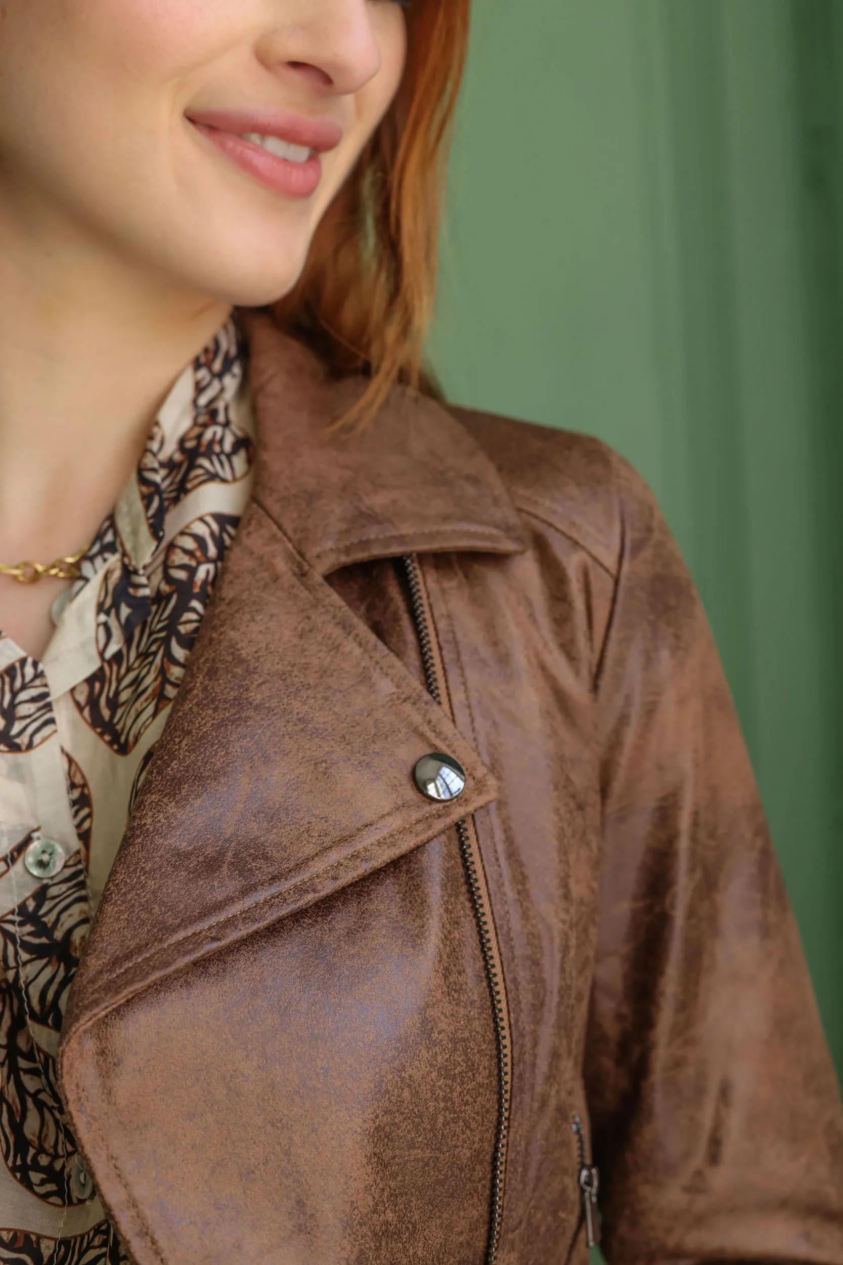 Veste perfecto marron