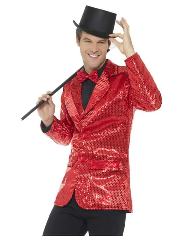 Veste à sequins rouges pour homme