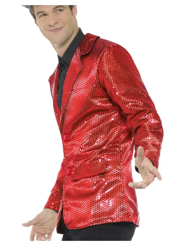 Veste à sequins rouges pour homme