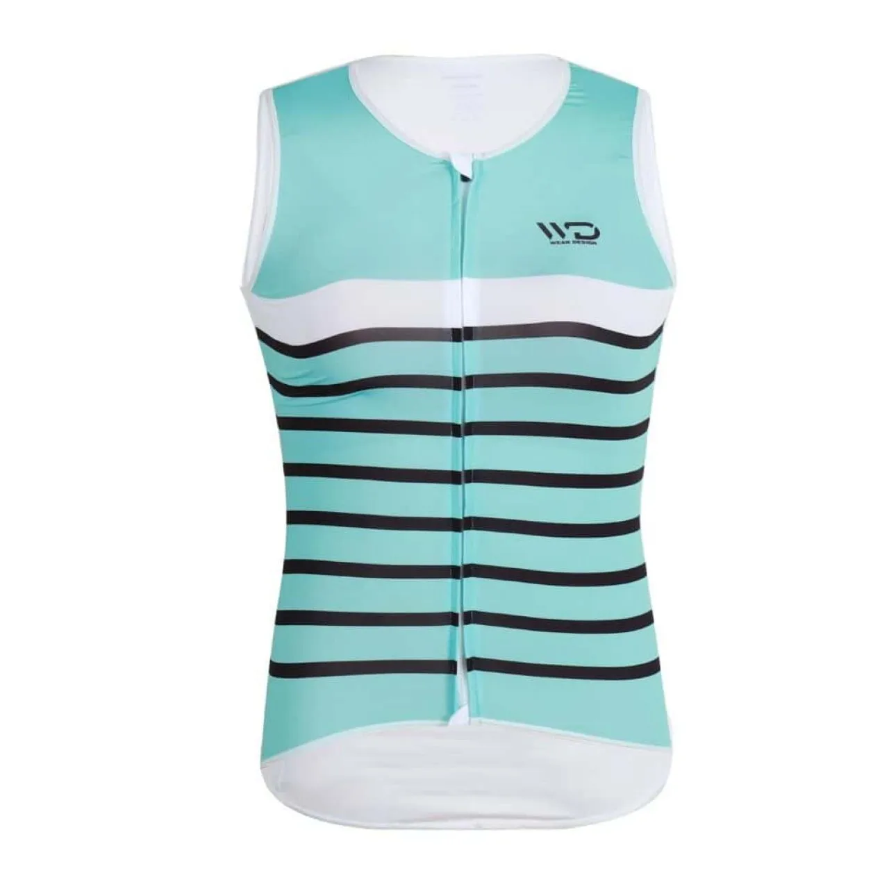 WEAR DESIGN DEBARDEUR PRO LIGHT BLANC ET VERT D EAU Débardeur vélo femme