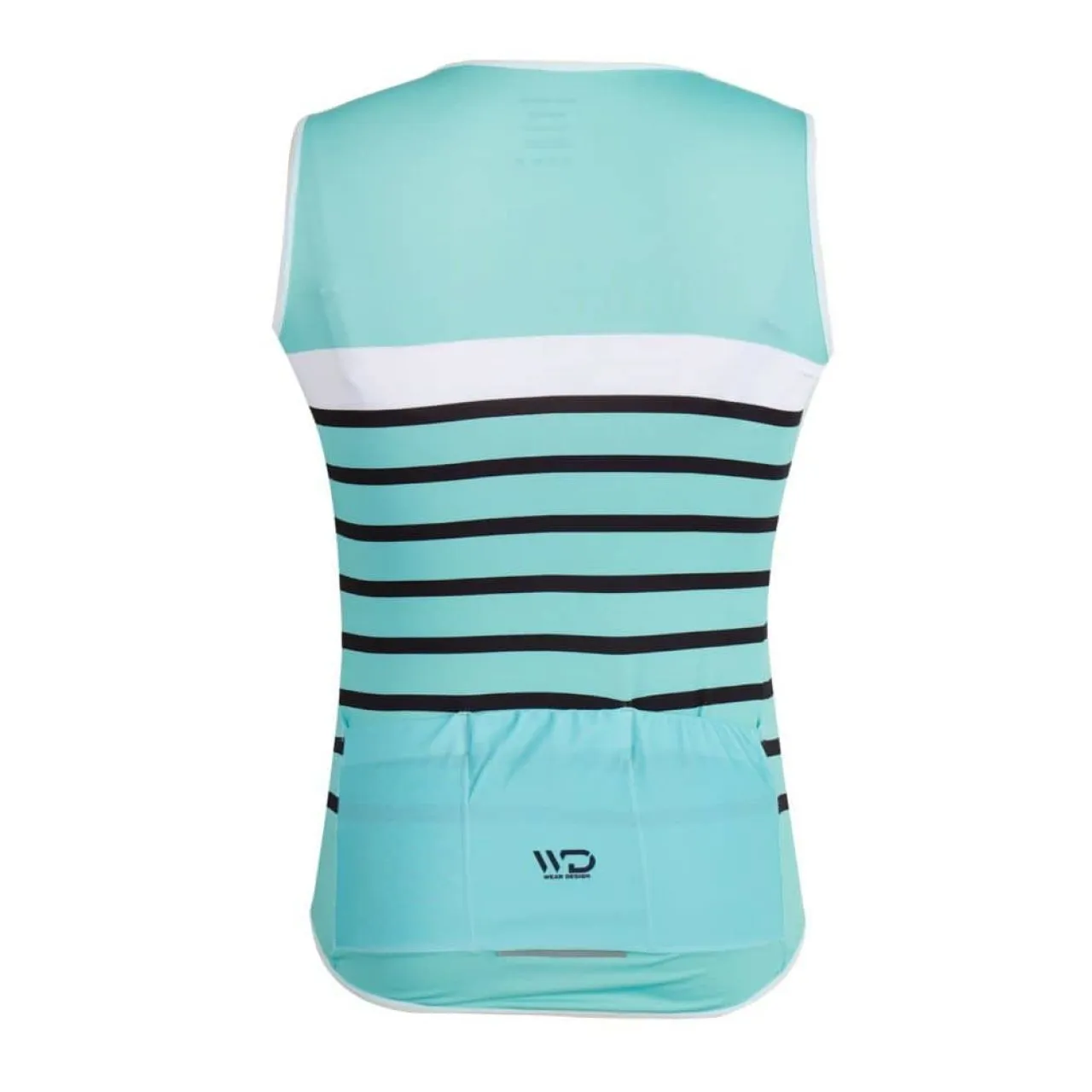 WEAR DESIGN DEBARDEUR PRO LIGHT BLANC ET VERT D EAU Débardeur vélo femme