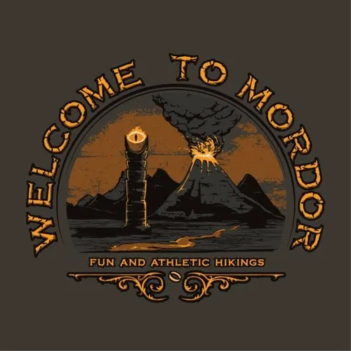 Welcome to mordor - t-shirt en coton bio - le seigneur des anneaux