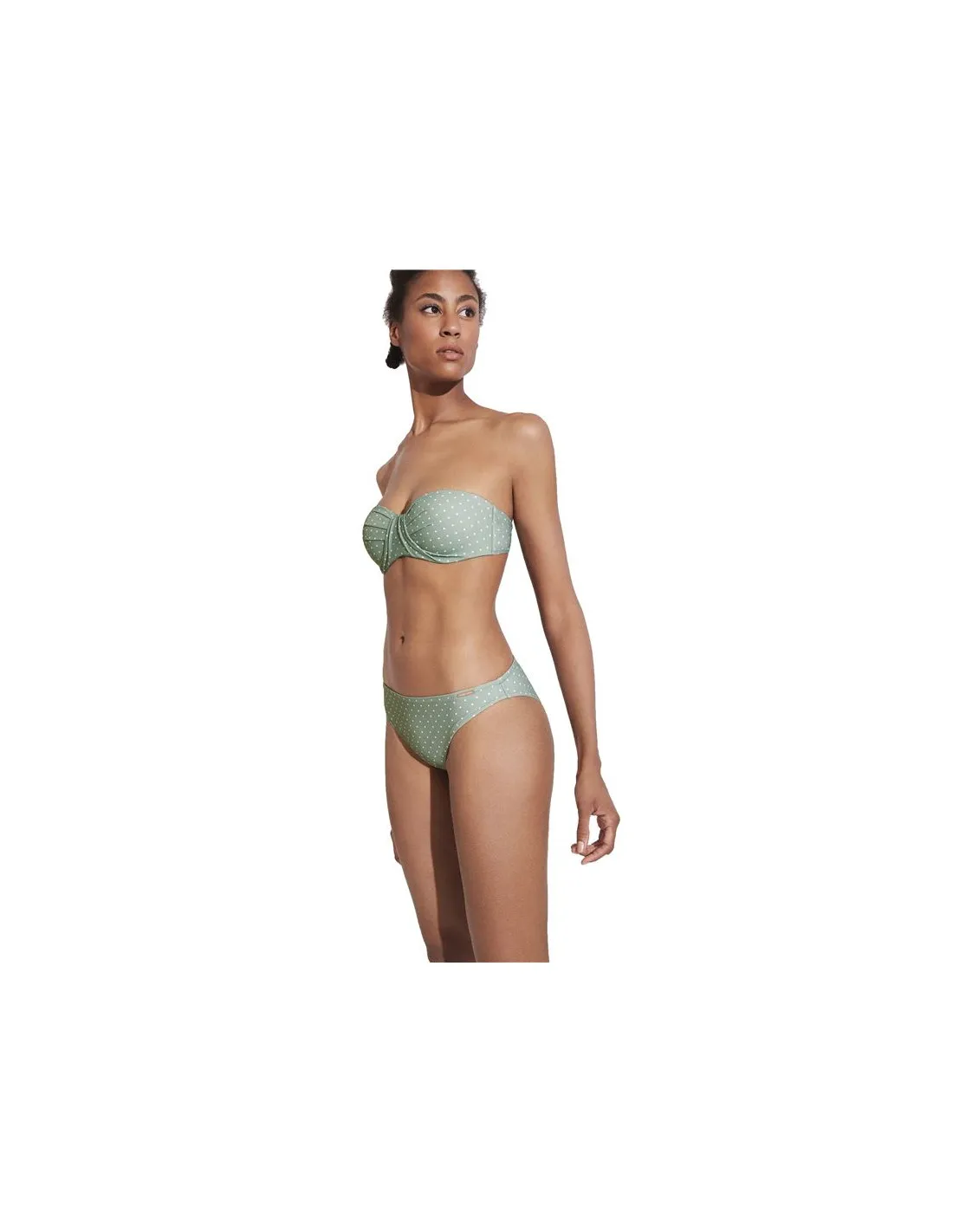 Ysabel Mora Top de bikini bandeau Coupe C Vert