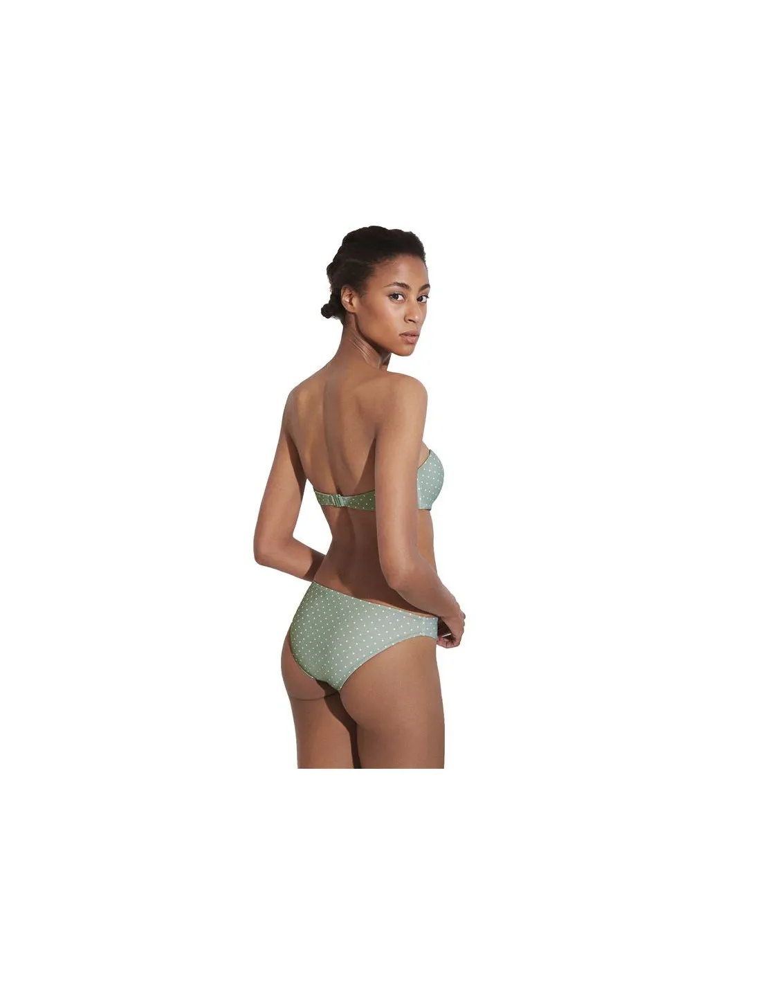 Ysabel Mora Top de bikini bandeau Coupe C Vert